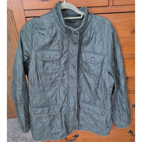 Eddie Bauer Jackets & Blazers - Eddie Bauer Jacket XL Green Quilted Pockets Collared Outdoors Hiking Lined
